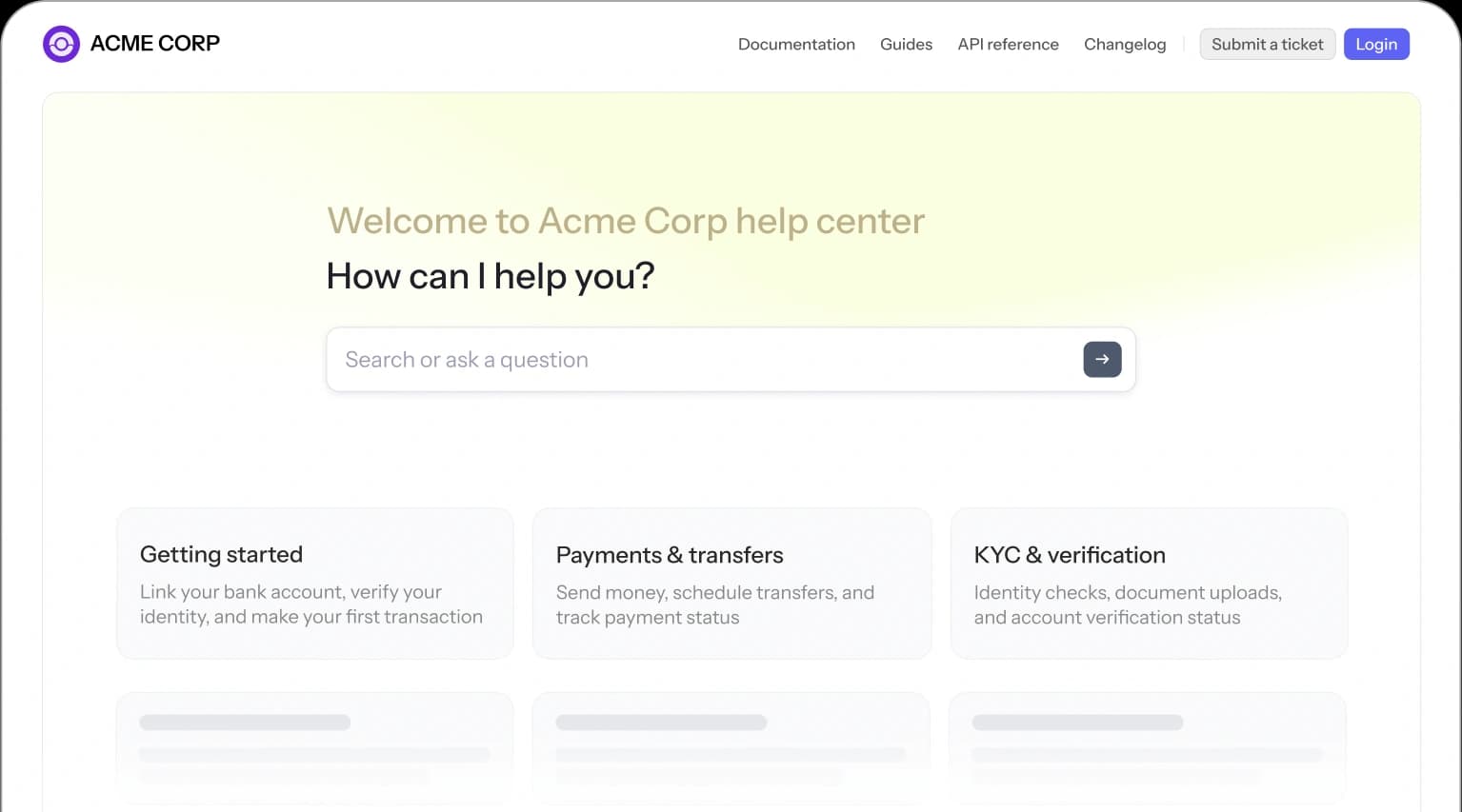 Your help center answers first.