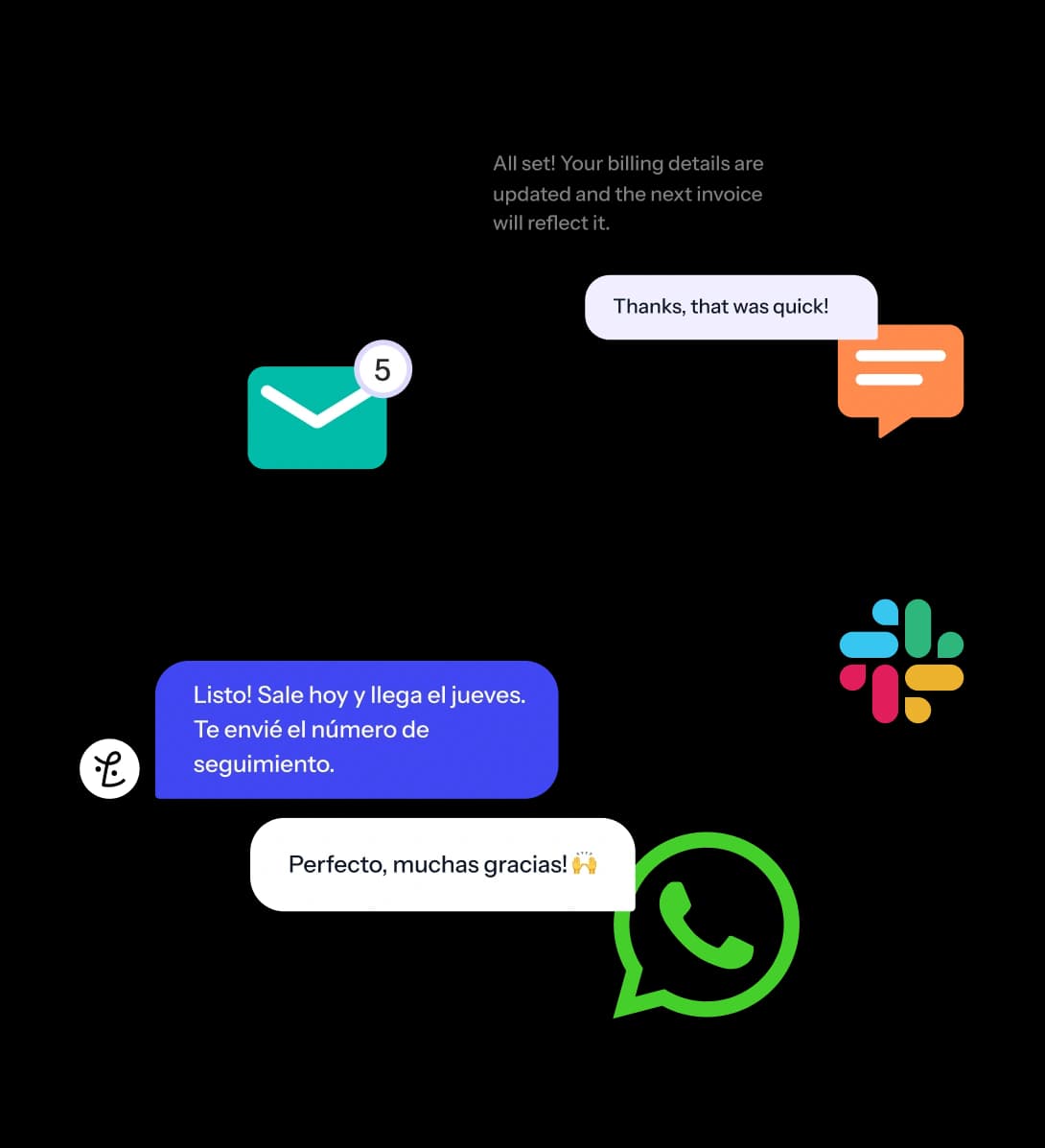 Every channel. Every language. One AI agent