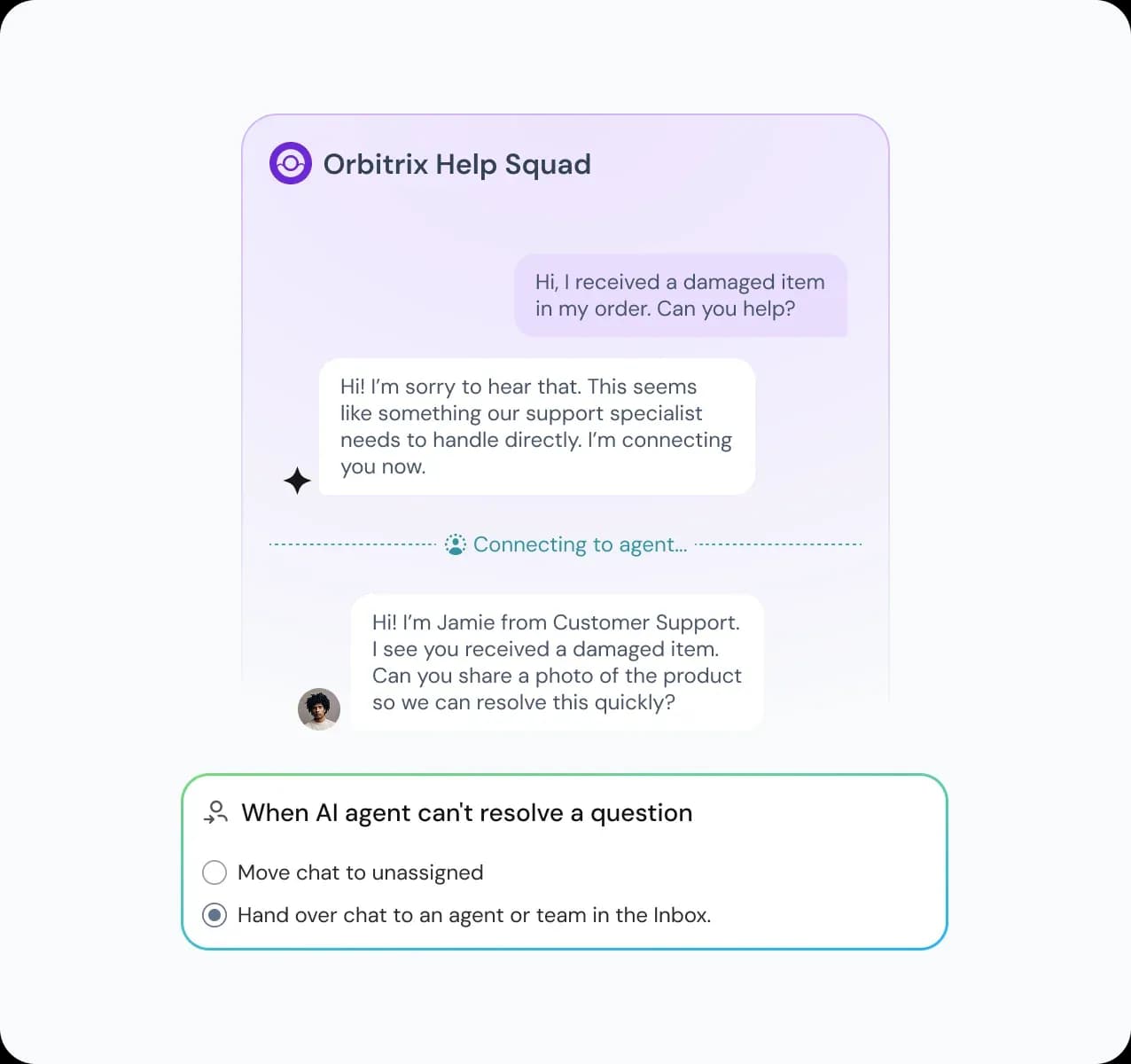 product-page-ai-agent-highlight-handoff-rules