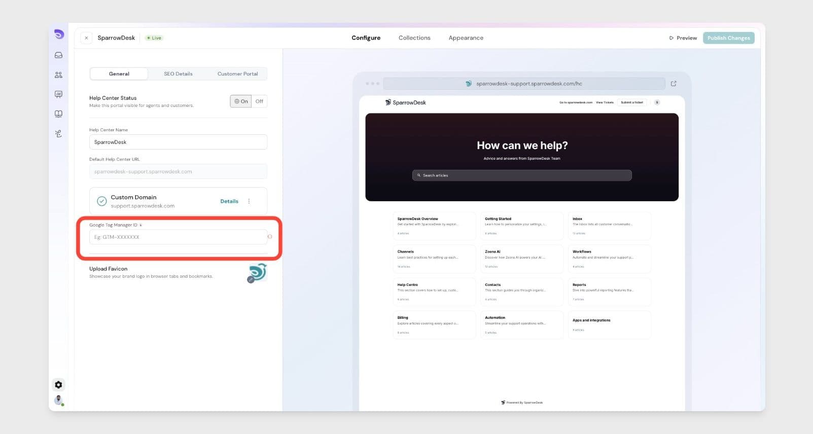 Add Google Tag Manager to your Help Center