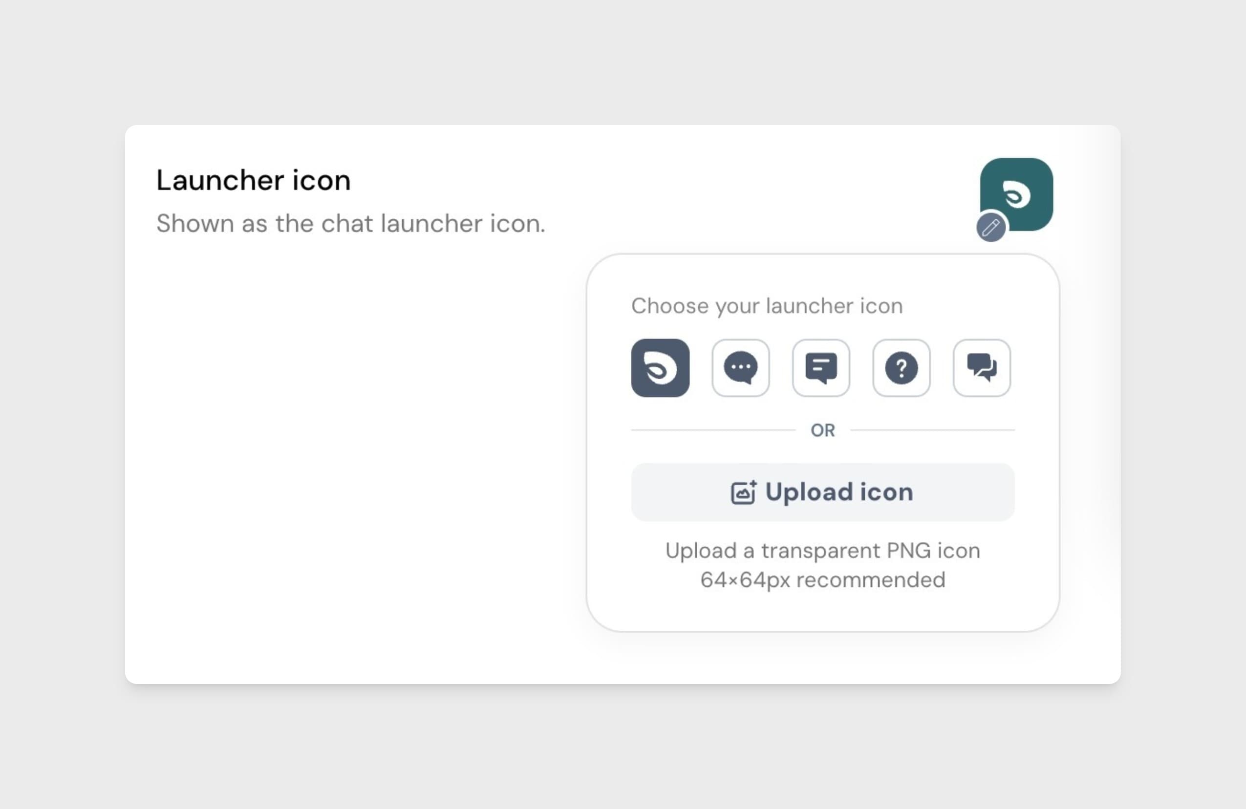 Set your brand logo as chat widget icon